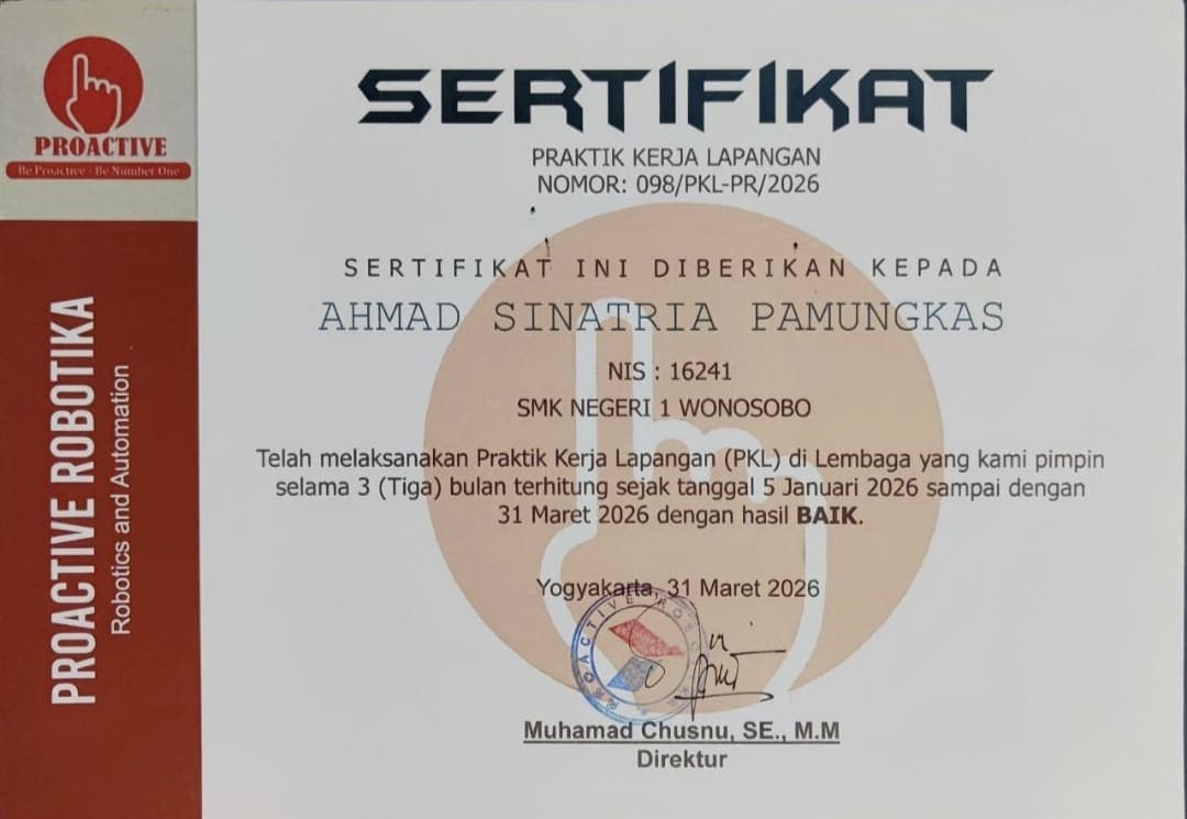 Internship Certificate in Robotics