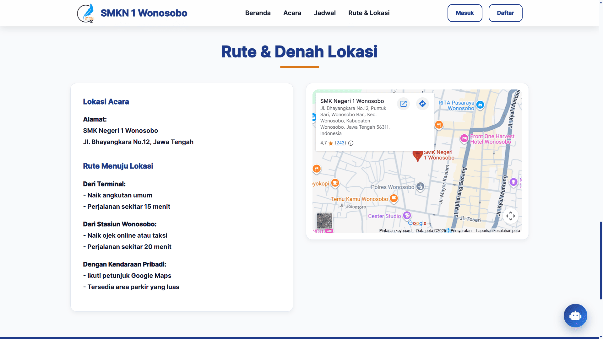 Web Event SMKN 1 Wonosobo - Screenshot 3